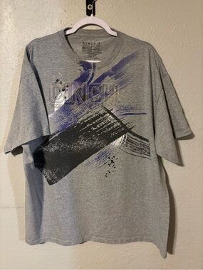 Cinch Gray Tee with Black & Purple Graphic